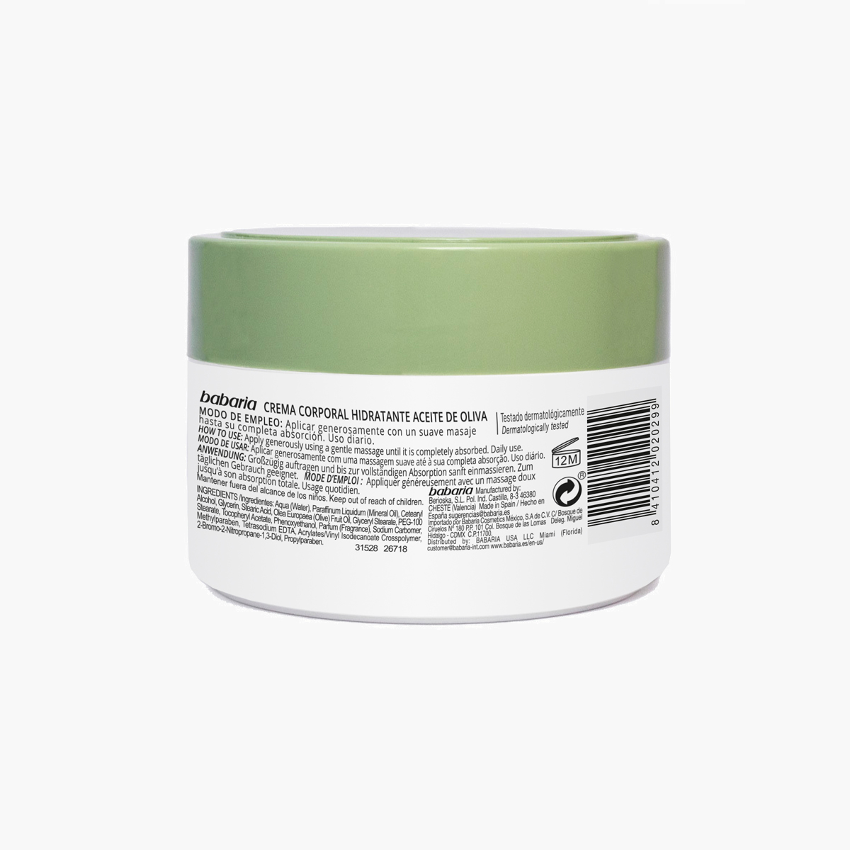 Body Cream Olive Oil