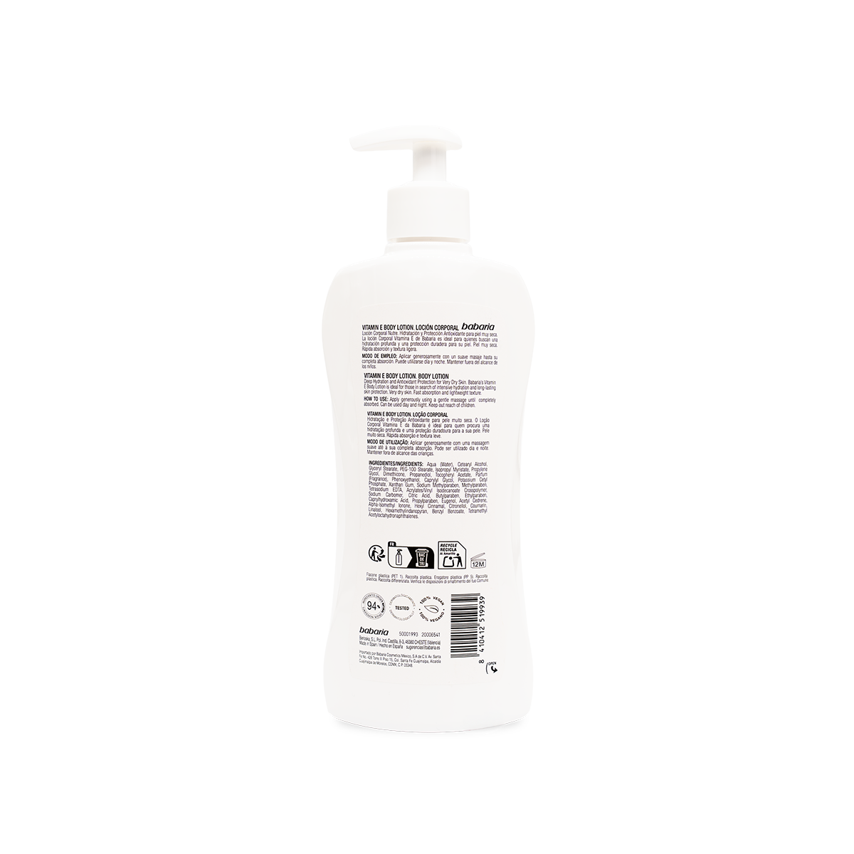 Body Milk Vitamina E