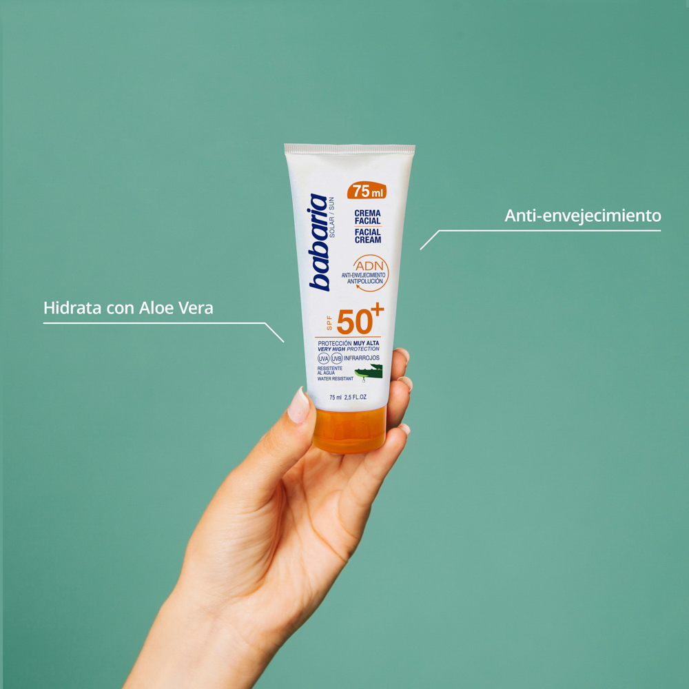 Crème Solaire Visage Aloe SPF50+