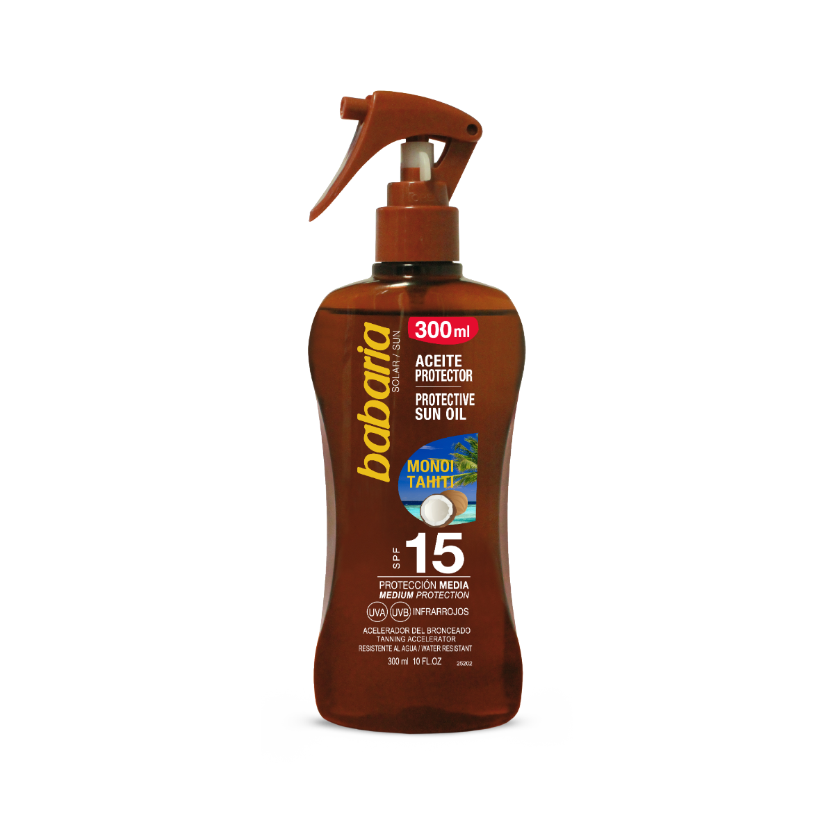 Spray huile de bronzage SPF 15