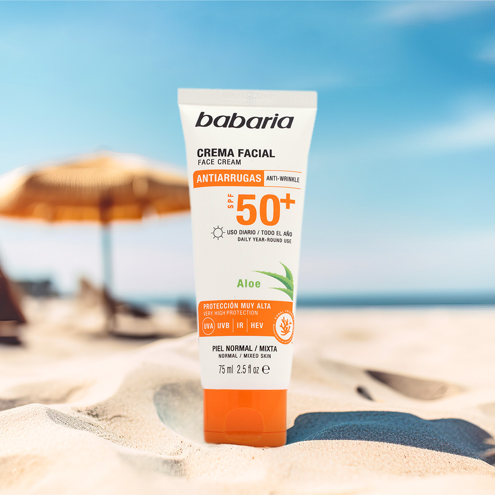 Crema Facial Solar Antiarrugas SPF50+