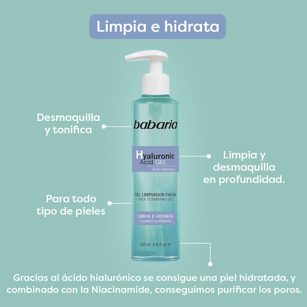Gel Limpiador Facial Ácido Hialurónico