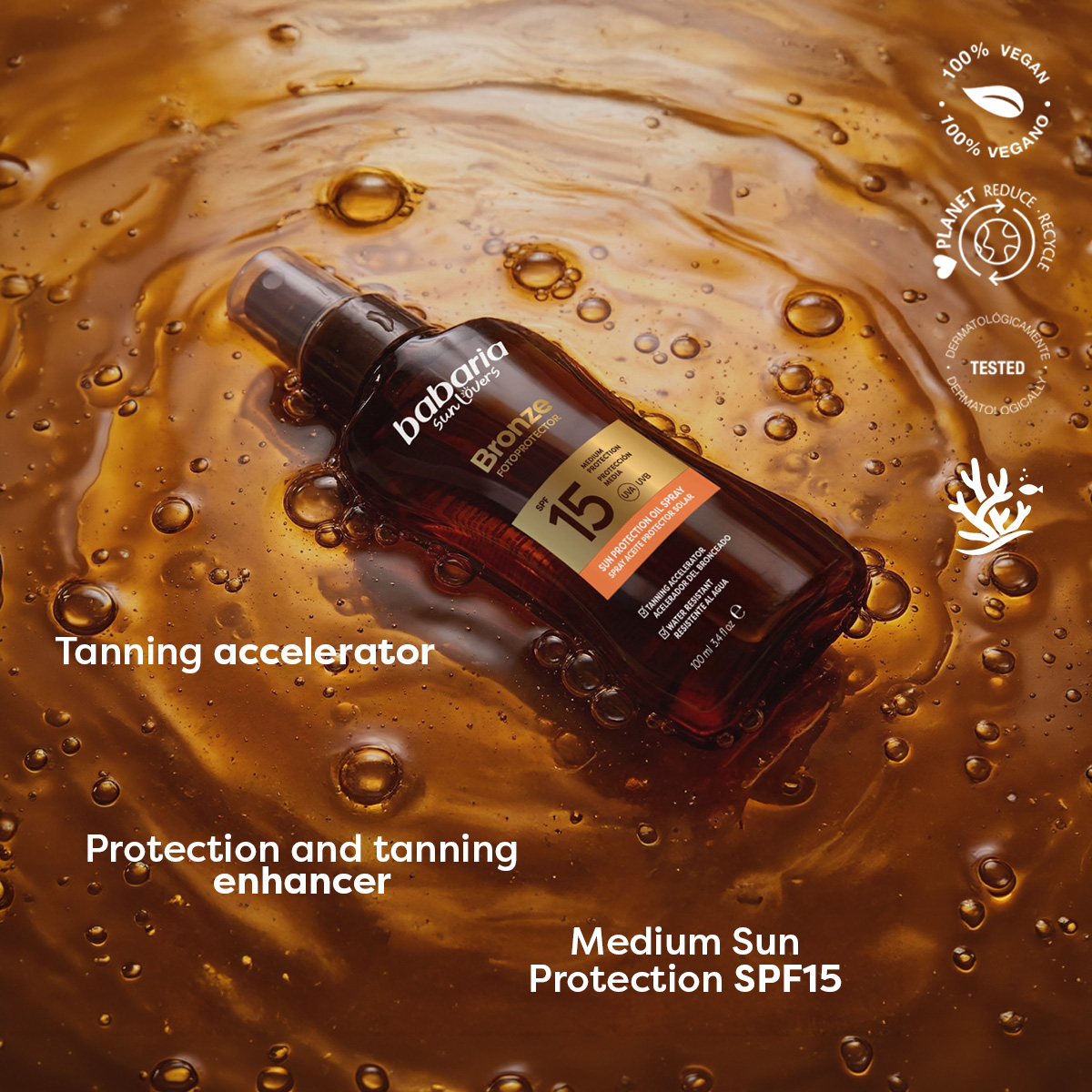 Bronze Tanning Oil Spray SPF 15 – 100ml