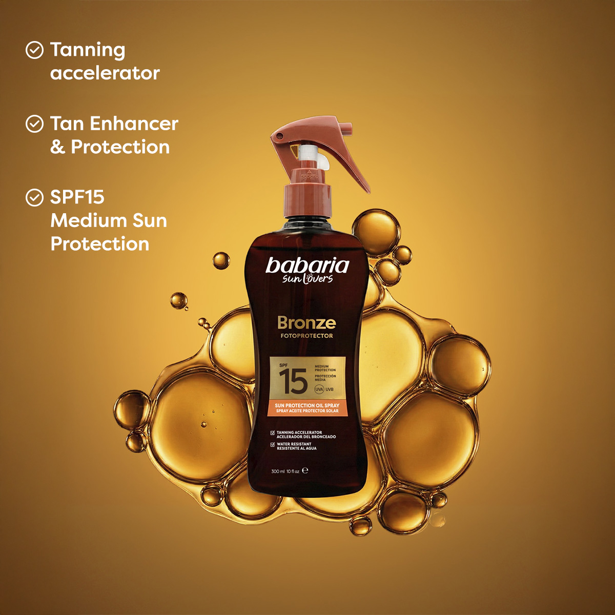 Bronze Tanning Oil Spray SPF 15