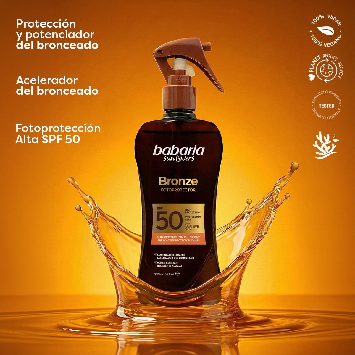 Spray Aceite Protector Bronze SPF50